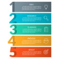 5 steps info graphic with business icons and copy space. Infographics template with outline numbers. Five parts or options